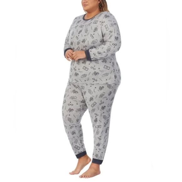 NWT Harry Potter Wizarding World 2pc Long Sleeve Jogger Lounge Pajama Set, Sz 3X - Picture 2 of 5